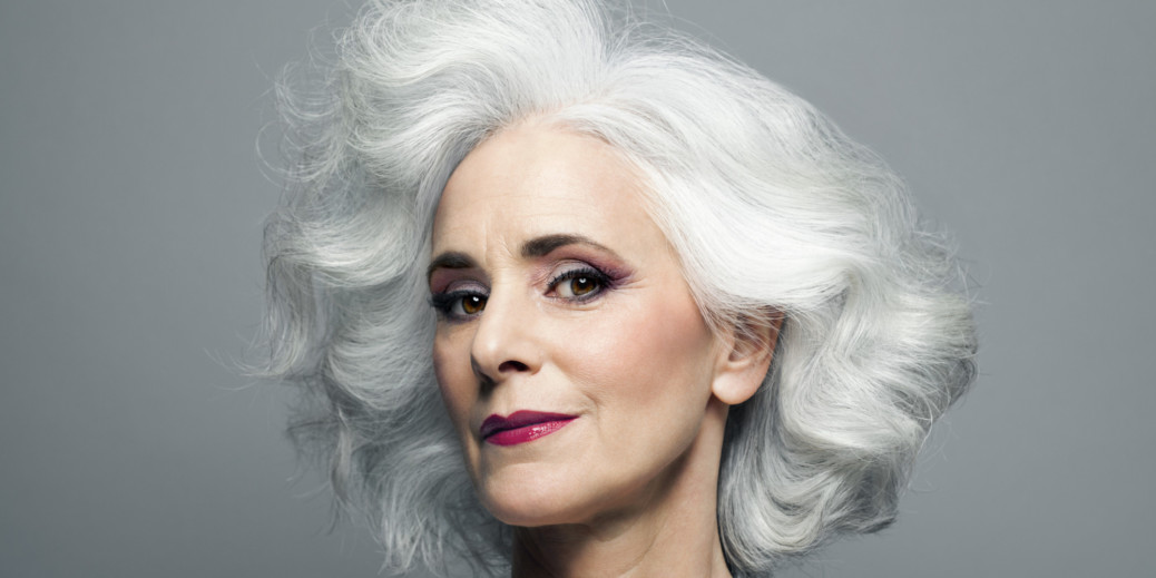 Grey haired woman